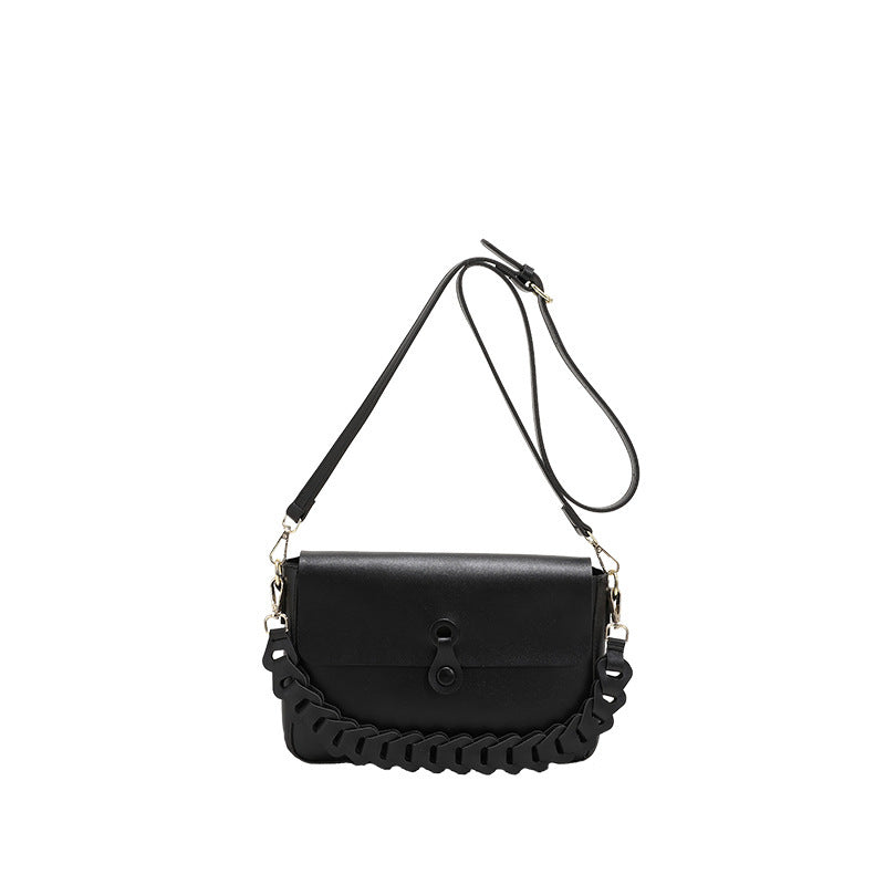 Women Shoulder Bags Woven Chain Bag Pu Leather Handbag